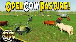 OPEN RANGE COW PASTURE!  Be Free Moo Cows! - Farming Simulator 19 Gameplay