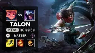 Talon Mid vs Zoe - KR Master Patch 11.13