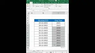 How to extract only Year from the whole date format