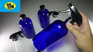 Glass Spray Bottle，Empty Cobalt Blue Spray Bottle Refillable Containers