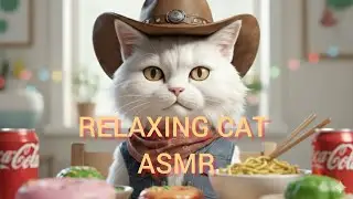 Relaxing Cat ASMR | Eating & Drinking Various Foods (No Music, Real Sounds)