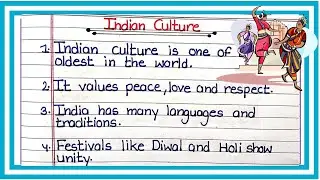 10 lines Essay on Indian Culture in English | Indian Culture Essay Writing | Indian Culture | ABM