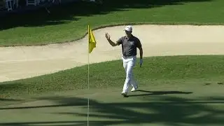 Russell Knox holes a chip in birdie yet again at Sony Open