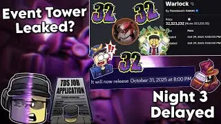 Третья ночь TDS отложена, новое событие: Tower | Симулятор защиты башен