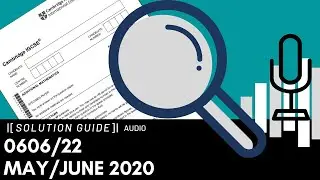 0606/22/May/June 2020 Additional Mathematics Paper 2 Marking Scheme (MS) *Audio Voiceover