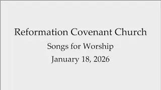 RCC Worship Music for January 18, 2026