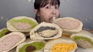 ENG) 크림빵 쌓아놓고 와구와구 먹기✨ 내 입으로 드루와 MUKBANG ASMR DESSERT