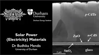 Solar Power (Electricity) Materials - Dr Budhika Mendis (Durham University)
