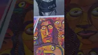 4th Street Fair Art Walk &mdash; live art by Ron Deane