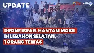 Kendaraan Terbakar Usai Serangan Drone Israel di Lebanon Selatan