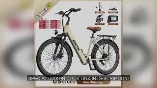 Electric Bike Adults 40Miles 23MPH Commuting Electric Mountain Bike 468Wh Lithium Battery,7-Speed,24