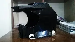 How to make a cardboard motorcycle helmet with goggle