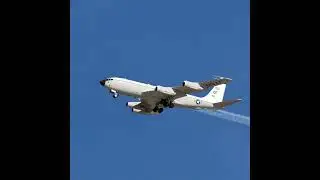 Boeing WC-135R Nuke Sniffer Producing Contrail #funny #aviation #random #shorts #airforce #military