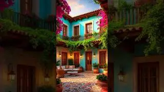 Mediterranean Style Cozy Home Tour | Dream Courtyard and Interior