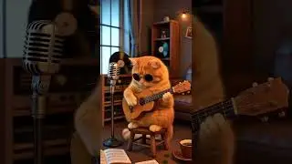 Guitarist cat 😃 #cat #guitar #guitarcover #guitarist #cats #cute #funny #kitten #home #singer #song