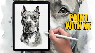 Paint With Me | DOG | Procreate Relaxing iPad Drawing