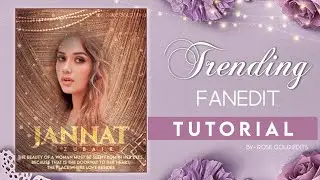 Trending picsart editing tutorial for fanpage || Fanpage editing tutorial || Rose Gold Edits