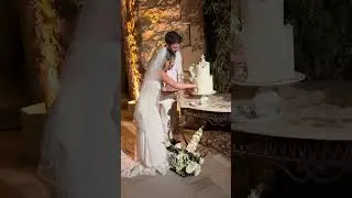 cutting the cake! luxury elopement
