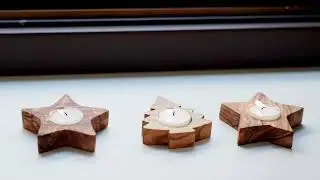 SOLTAKO High-quality rustic candle holder made of exclusive olive wood