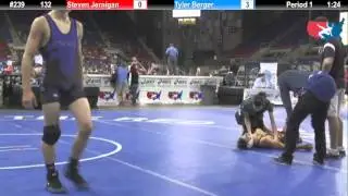 Fargo 2012 132 Round 1: Steven Jernigan (Maryland) vs. Tyler Berger (Oregon)