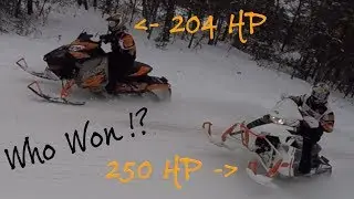 Yamaha Sidewinder vs Arctic Cat XF9000 Turbo - Drag Race!