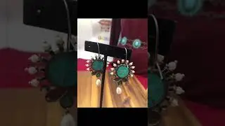 Pearls and Turquoise Stone Earrings | Vintage Jewelry