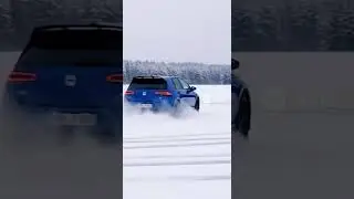 Special mode (best for drifting on ice) and Drift Mode in the VW Golf R with Performance Package! 🚀
