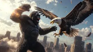 King Kong vs Colossal Eagle (Sky Predator Assault) #animals #eaglemovie