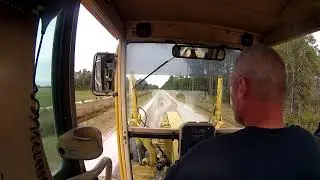 Removing washboard or corrugation from sandy, gravel road