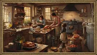 TV Screen Art for Thanksgiving with festive music