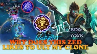 Wukong Wild Rift | Why does this Zed likes to Ult my Clone?