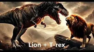 how would a hybrid of lion and t-rex would look like?