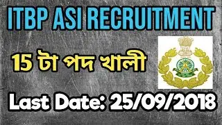 ITBP ASI Recruitment 2018 : Apply Online [15 posts] || govjobinassam