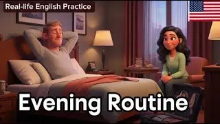 🌙How to Talk About Your Evening Routine in Simple English | Real Life ESL Practice