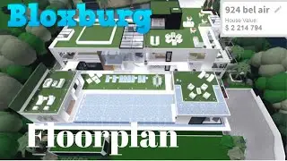 Roblox Bloxburg 924 Bel air Floorplan