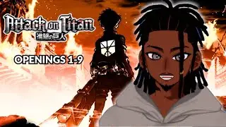 Anime Hater Reacts to ALL Attack on Titan Openings (1-9) | Vtuber Reacts