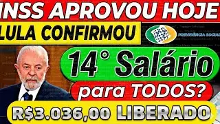COMEMORE! 14&deg; SAL&Aacute;RIO PARA APOSENTADOS E PENSIONISTA R$3.262,00 NA CONTA 1&deg; PARCELA 