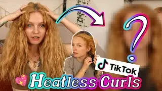 Trying TikTok Heatless Curls on My Wavy Frizzy Hair 🌊✨   Do They Actually Work !