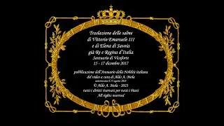 cerimonia della traslazione delle salme di Re Vittorio Emanuele III e della Regina Elena