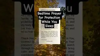 Bedtime Prayer for Protection While You Sleep #BedtimePrayer #PrayerForProtection #NightPrayer