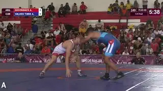 1/4 FS - 65 kg: A. DESTRIBATS (ARG) v. A. VALDES TOBIE (CUB)