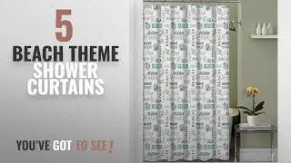 Top 10 Beach Theme Shower Curtains [2018]: Ocean Shells Theme Fabric Shower Curtain: Modern