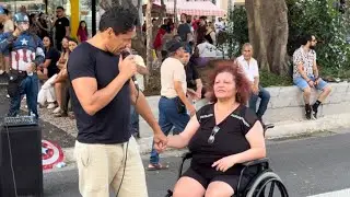 OLHA O QUE ESSA MULHER DA CADEIRA DE RODAS FAZ QUANDO O CANTOR ANDRÉ LUIZ CHAMOU ELA PRA DANÇAR 