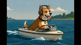 Little Dog Ridiing Boat #cartoon #funny #shorts