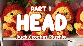 (PART 1 - HEAD) Duck Tomato Beanie Plushie Crochet Tutorial