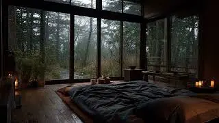 Cozy Wood Cabin Storm 🌧️ Heavy Rain Ambience for Deep Sleep Tonight