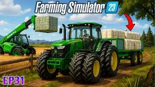 Wool Selling with John Deere Tractor in Fs23 | Farming Simulator 23 Gameplay | Mega Farm #31