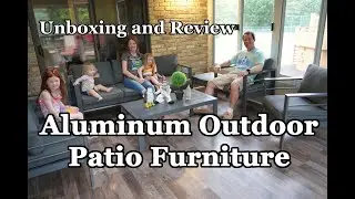 ✅ Amazon Outdoor Patio Furniture - Unboxing/Review - Aecojoy Aluminum Weatherproof 9 Seat Set