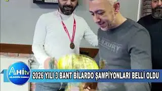 2026 YILI 3 BANT BİLARDO ŞAMPİYONLARI BELLİ OLDU