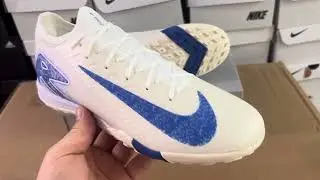 Nike Air Zoom Mercurial Vapor 16 Elite TF Artificial Turf Soccer Shoes - Beige/Blue